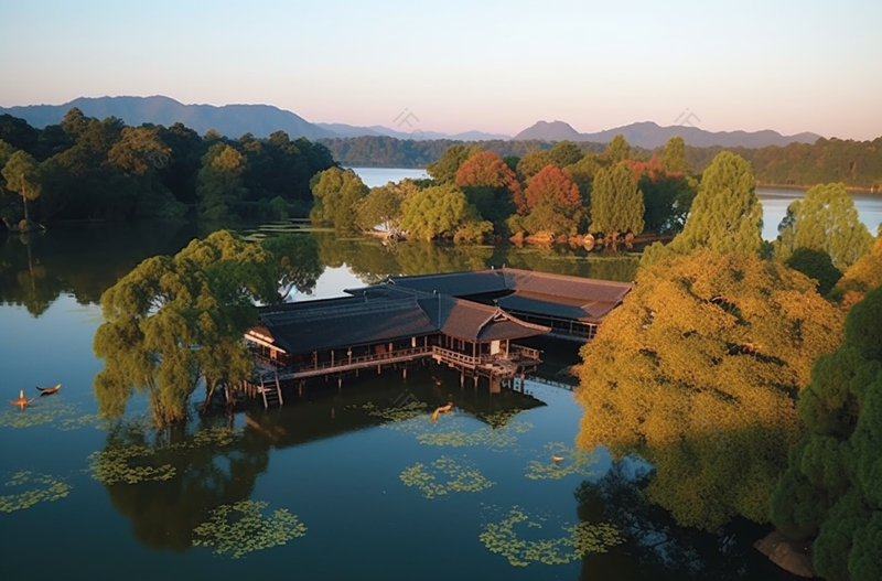 水面建筑户外风景摄影图,高清,摄影图,摄影图片,图片大全,摄影图免费下载